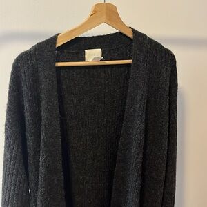 H&M gray long sweaterish warp, SIZE S